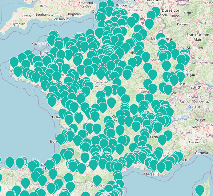 Carte de couverture France