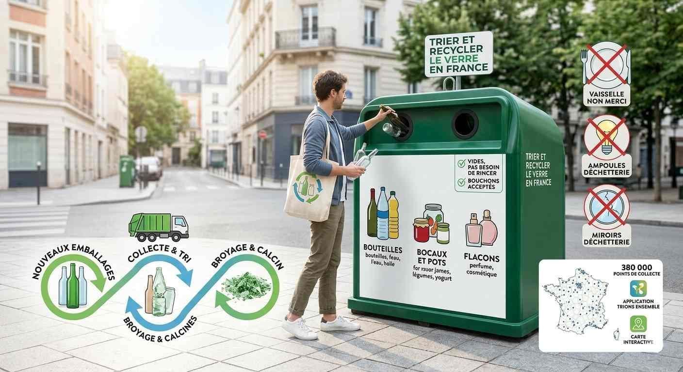 Poubelle verre : où jeter le verre ? Tout savoir sur la collecte et le recyclage